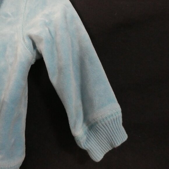 GREENDOG | size 2 | Blue Velour Zip-Up Hoodie | *Paint Spots - Picture 11 of 15